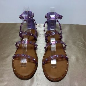 Steve Madden Jtravel Gladiator Purple Jelly Sandals  Size 4 Junior